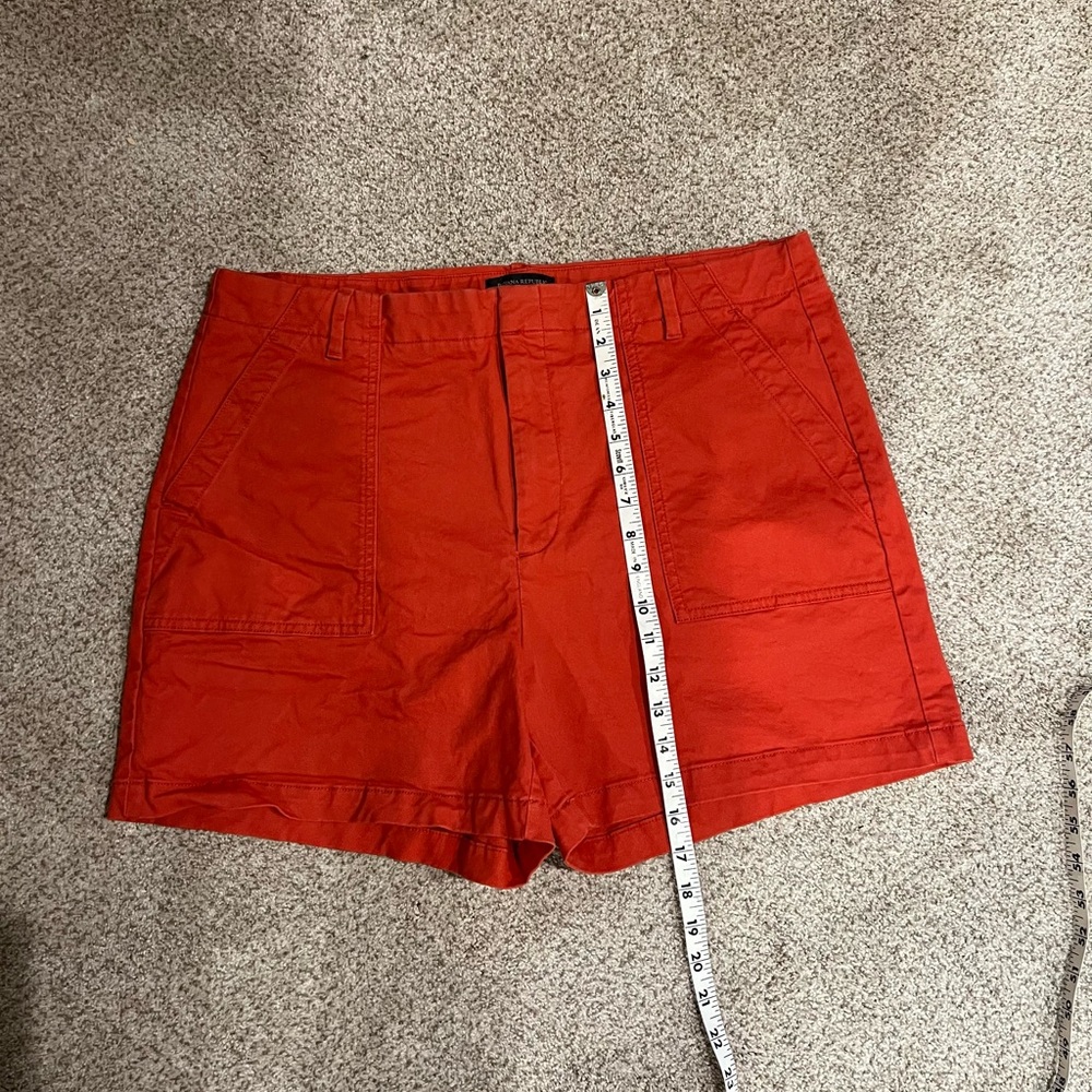 Banana Republic Red Cargo Shorts Vibrant Casual Style